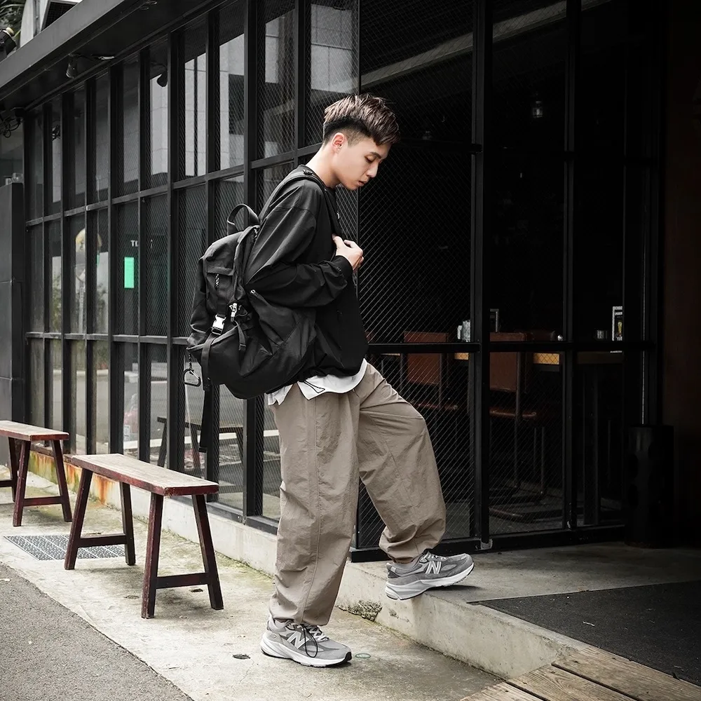 【AMERO】男裝 女裝 寬版水洗落地褲 情侶裝 歷史價格詳細信息