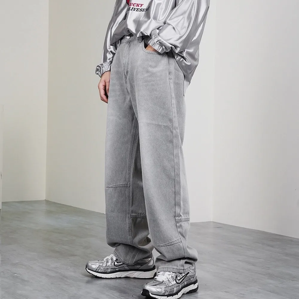 【AMERO】男裝 女裝 小破壞 刷色牛仔長褲 情侶裝 歷史價格詳細信息