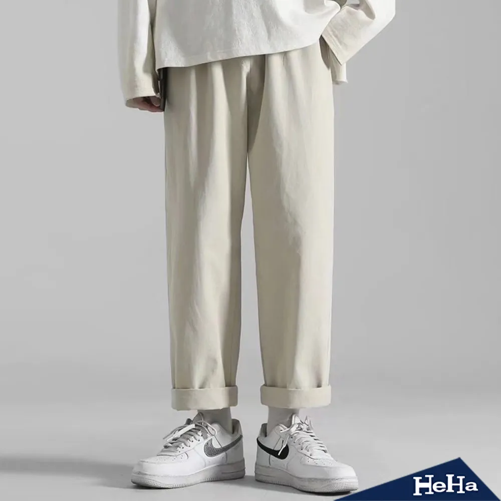 【HeHa】直筒百搭商務休閒長褲 兩色 歷史價格詳細信息