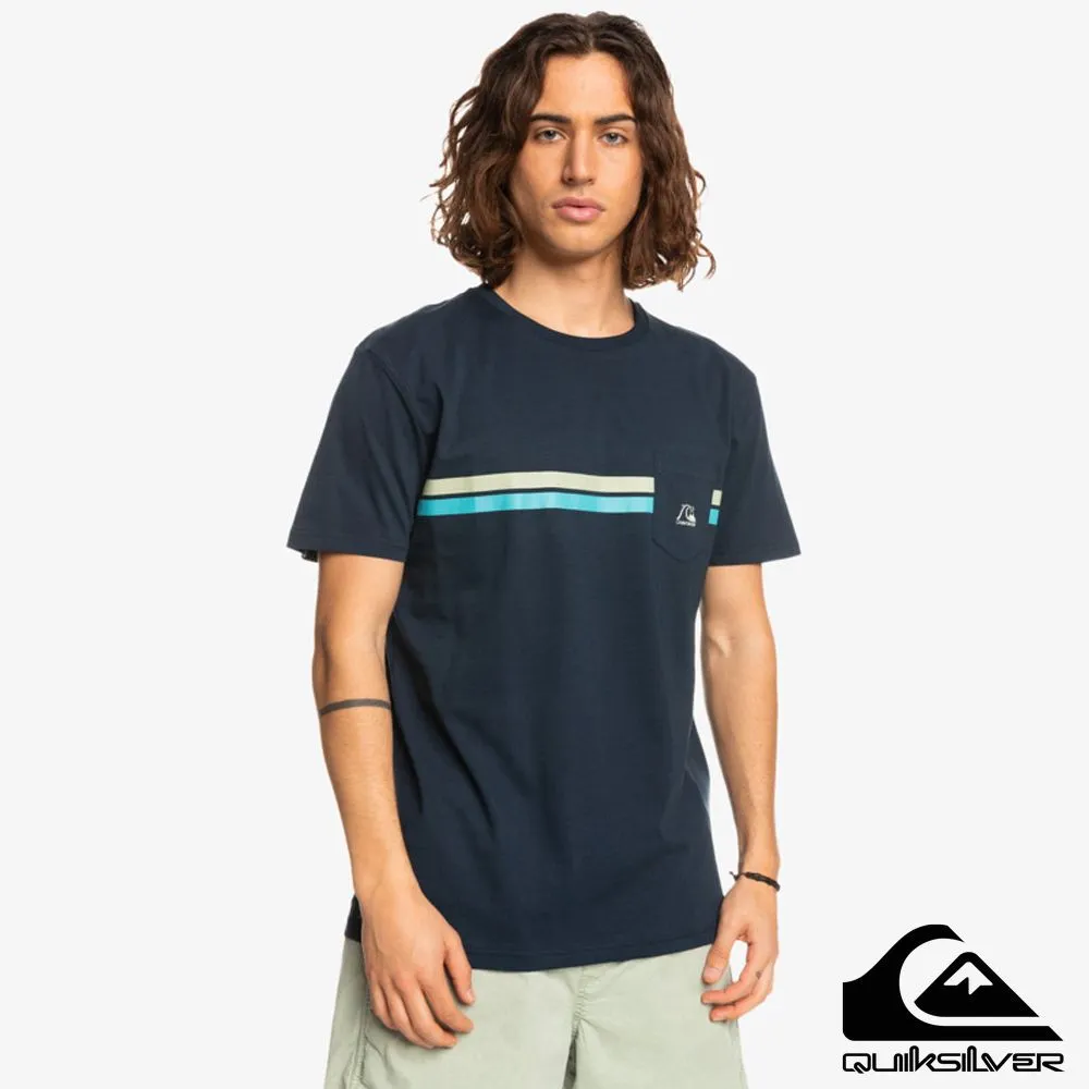 【QUIKSILVER】STRIPED FLOW SS T恤 海軍藍 歷史價格詳細信息