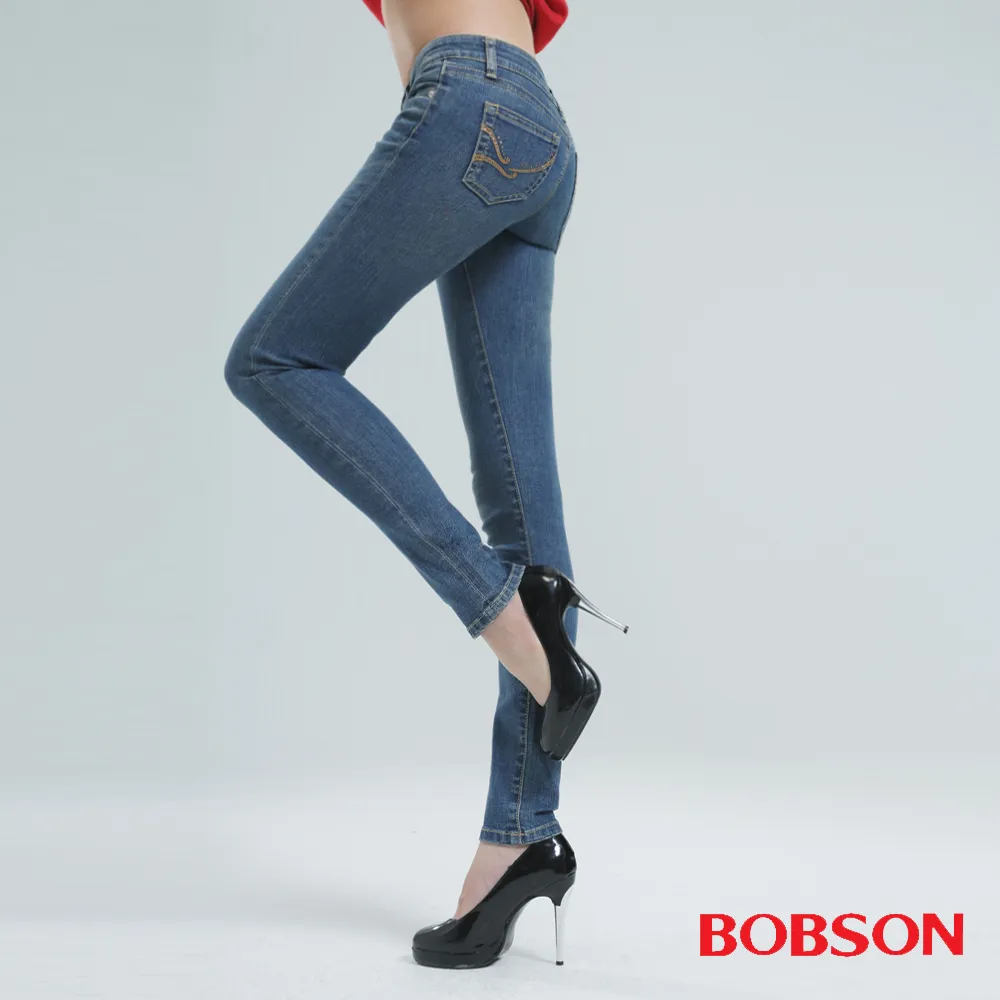 BOBSON 女款強彈力小直筒褲8116-53 歷史價格詳細信息