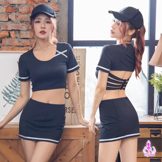 【Ayoka】 角色扮演 性感桃黑拼接黑蕾絲削肩緞面改良式旗袍連身裙角色服 歷史價格詳細信息