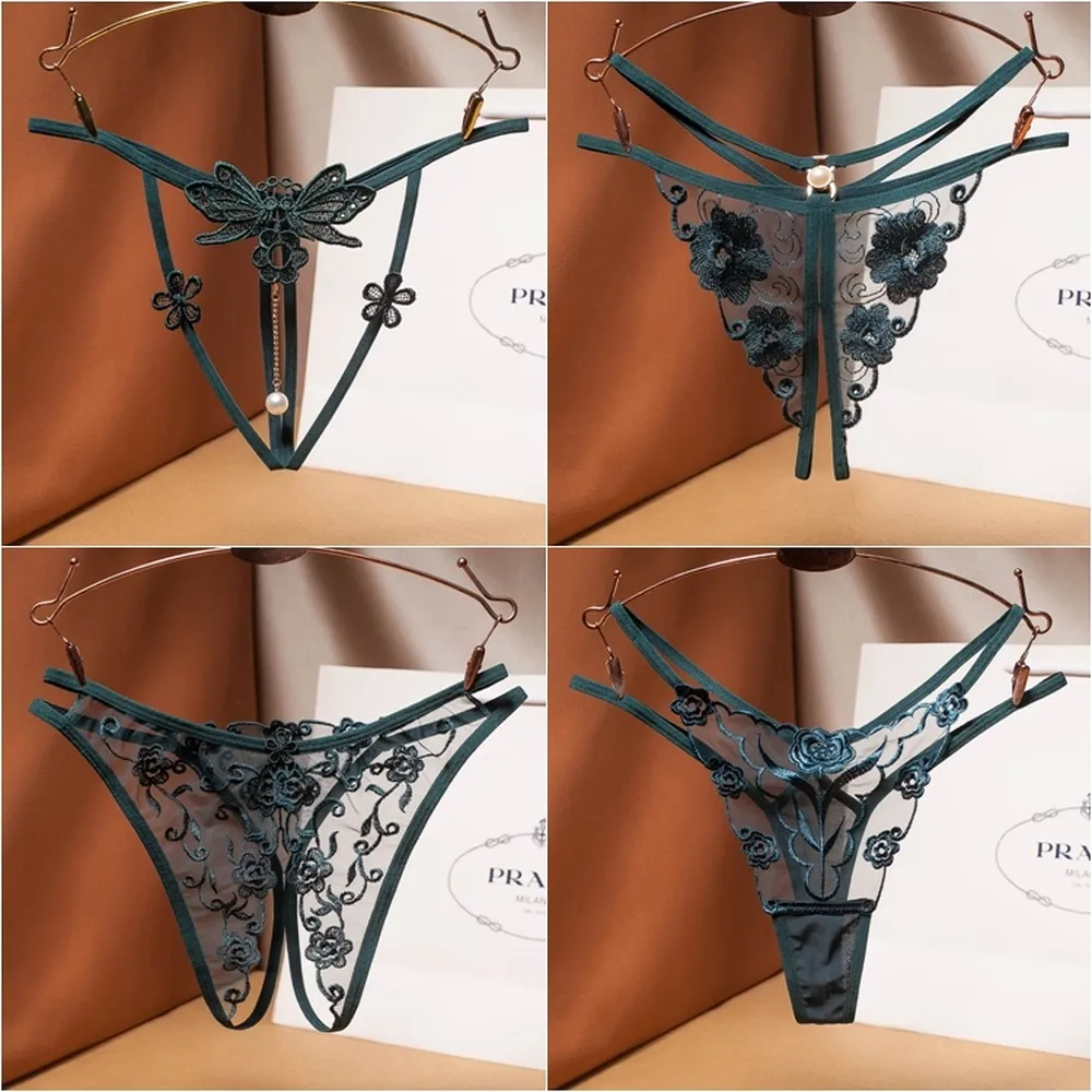 《小女人18+》想入非非 輕奢水溶蕾絲刺繡低腰開檔情趣T褲丁字褲-挑逗黑 歷史價格詳細信息