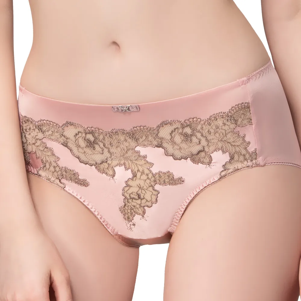 【思薇爾】浮花緞香系列M-XXL蕾絲刺繡中腰三角女內褲(天竺粉) 歷史價格詳細信息