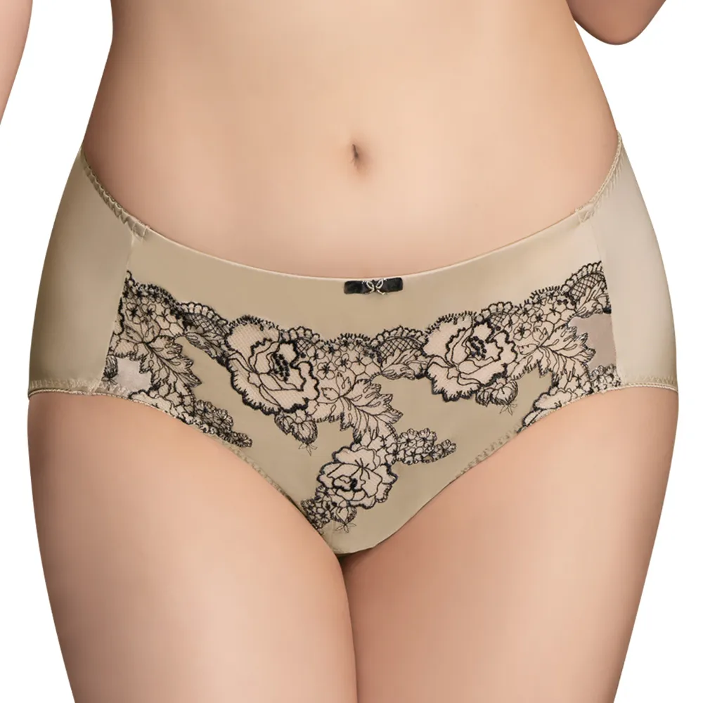 【思薇爾】浮花緞香系列M-XXL蕾絲刺繡中腰三角女內褲(天竺粉) 歷史價格詳細信息