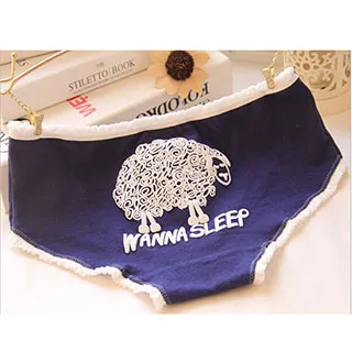 (多色)【Secret Garden】小綿羊木耳邊全棉少淑女中低腰內褲SGK064 歷史價格詳細信息