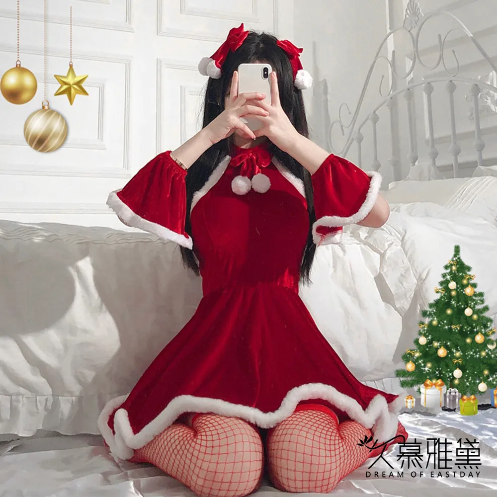 久慕雅黛 聖誕夢幻毛絨性感連身裙套裝 歷史價格詳細信息