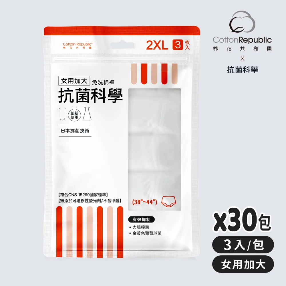 【棉花共和國】抗菌科學 女用加大免洗棉褲3入 歷史價格詳細信息