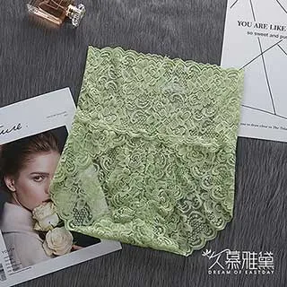 久慕雅黛 柔軟彈力舒適高腰蕾絲鏤空內褲。紅色 歷史價格詳細信息
