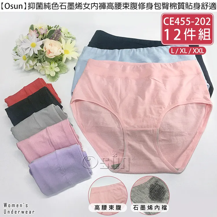 【Osun】抑菌乾爽網紗純色蕾絲花邊石墨烯女內褲包臀超透氣舒適(12件組，CE455-836) 歷史價格詳細信息