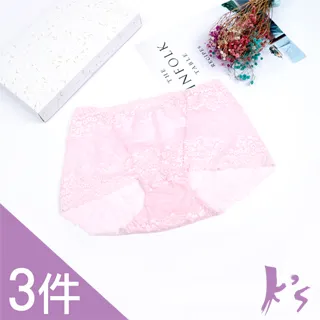 【K's凱恩絲】粉嫩透花蕾絲包臀專利有氧蠶絲內褲-3件組 歷史價格詳細信息