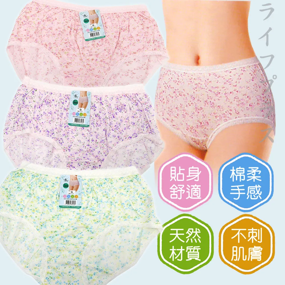 大尺碼媽媽型大板印花女內褲-48924-2件 歷史價格詳細信息
