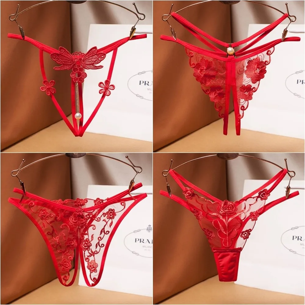 《小女人18+》想入非非 輕奢水溶蕾絲刺繡低腰開檔情趣T褲丁字褲-挑逗黑 歷史價格詳細信息