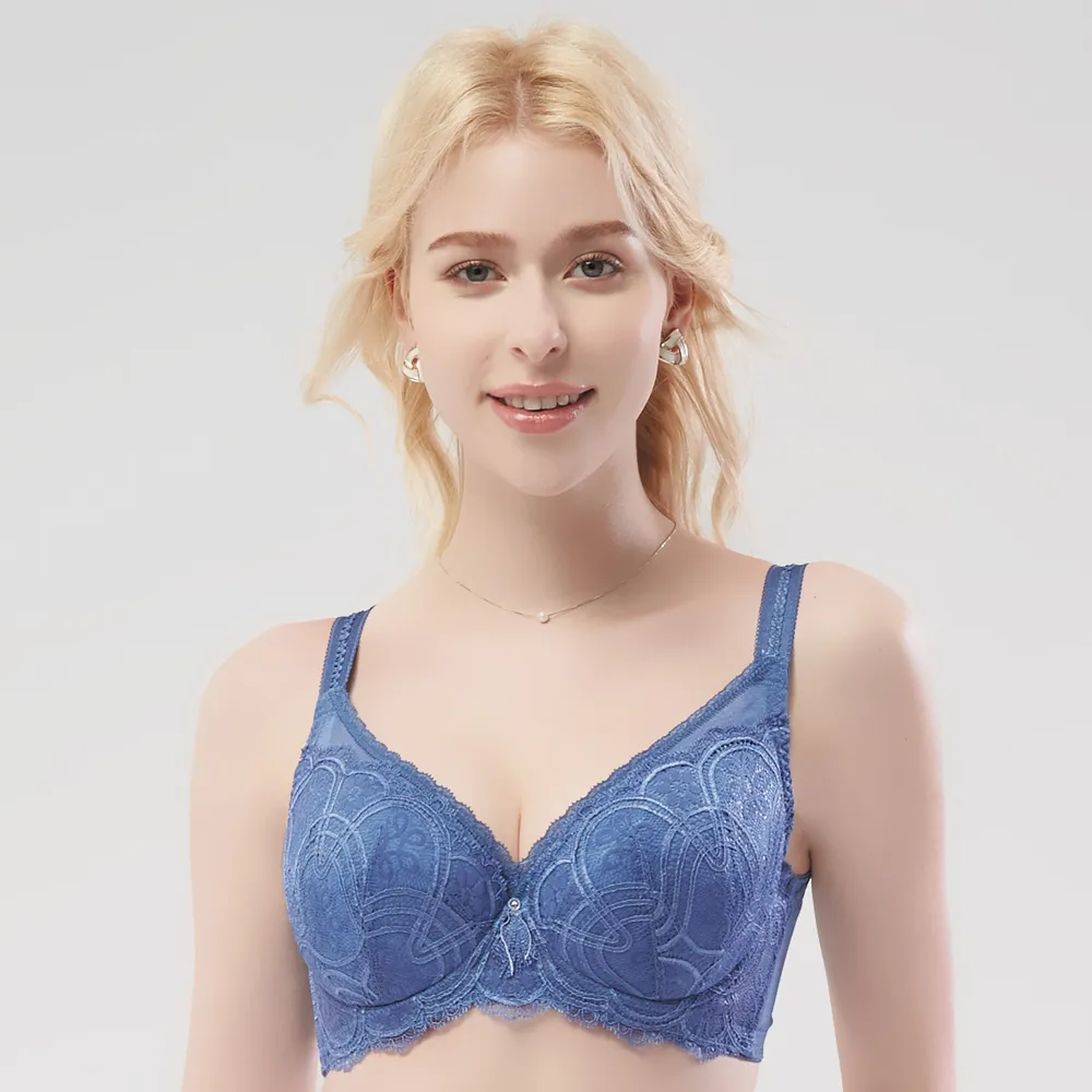 【思薇爾】香緹女伶系列D-G罩無鋼圈蕾絲包覆大罩女內衣(鈦金灰) 歷史價格詳細信息