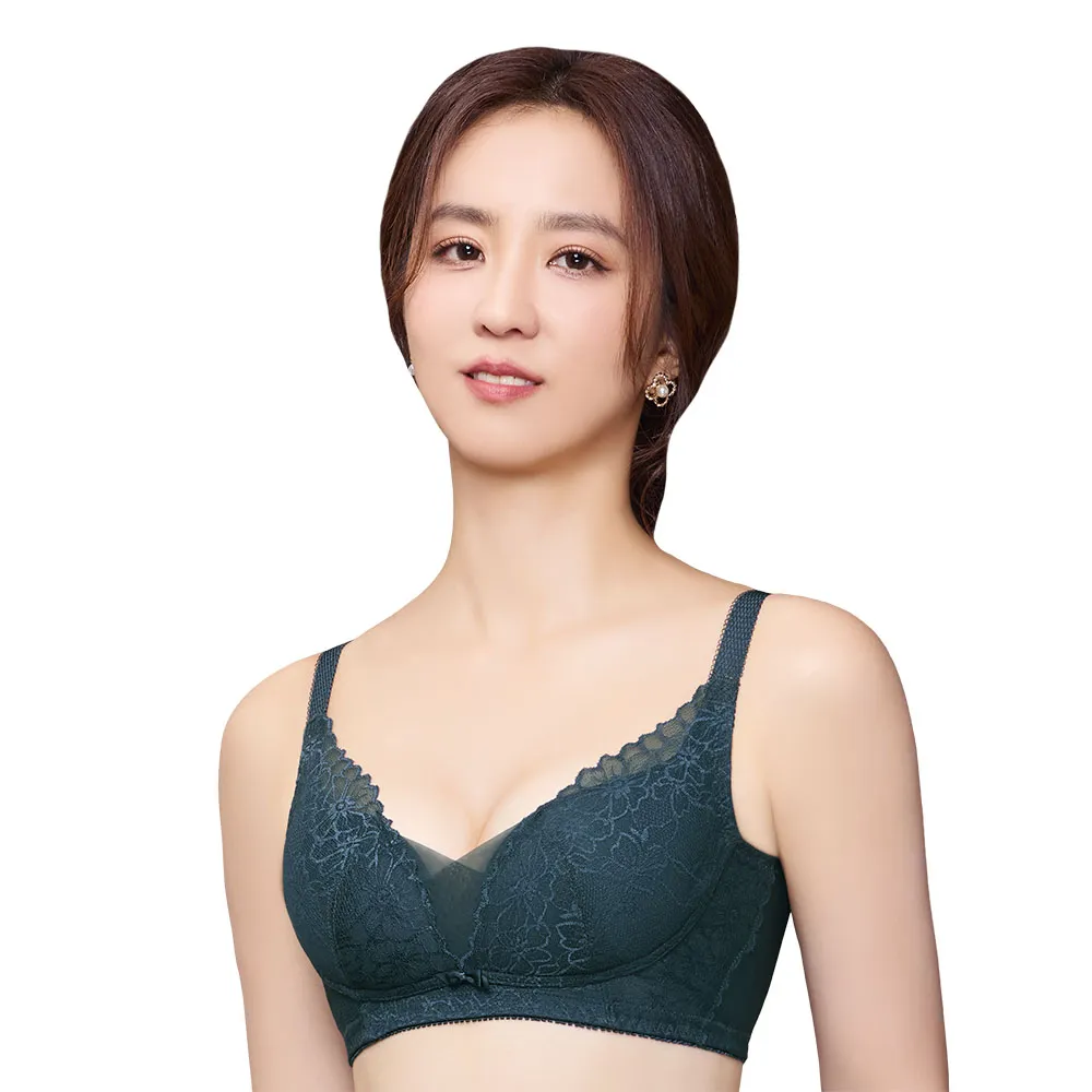【思薇爾】S小心機系列E-G罩調整型涼感蕾絲集中包覆塑身女內衣(暗夜綠) 歷史價格詳細信息
