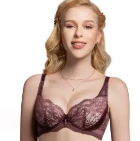 金薇內衣  高端呼吸款舒適無鋼圈薄款文胸罩小胸聚攏調整型收副乳 上薄下厚 豹紋内衣 歷史價格詳細信息