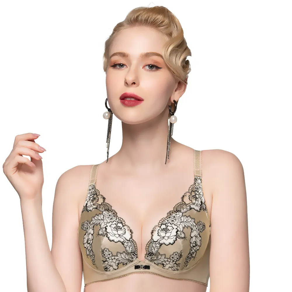 【思薇爾】浮花緞香系列B-F罩背心型蕾絲刺繡包覆女內衣(天竺粉) 歷史價格詳細信息