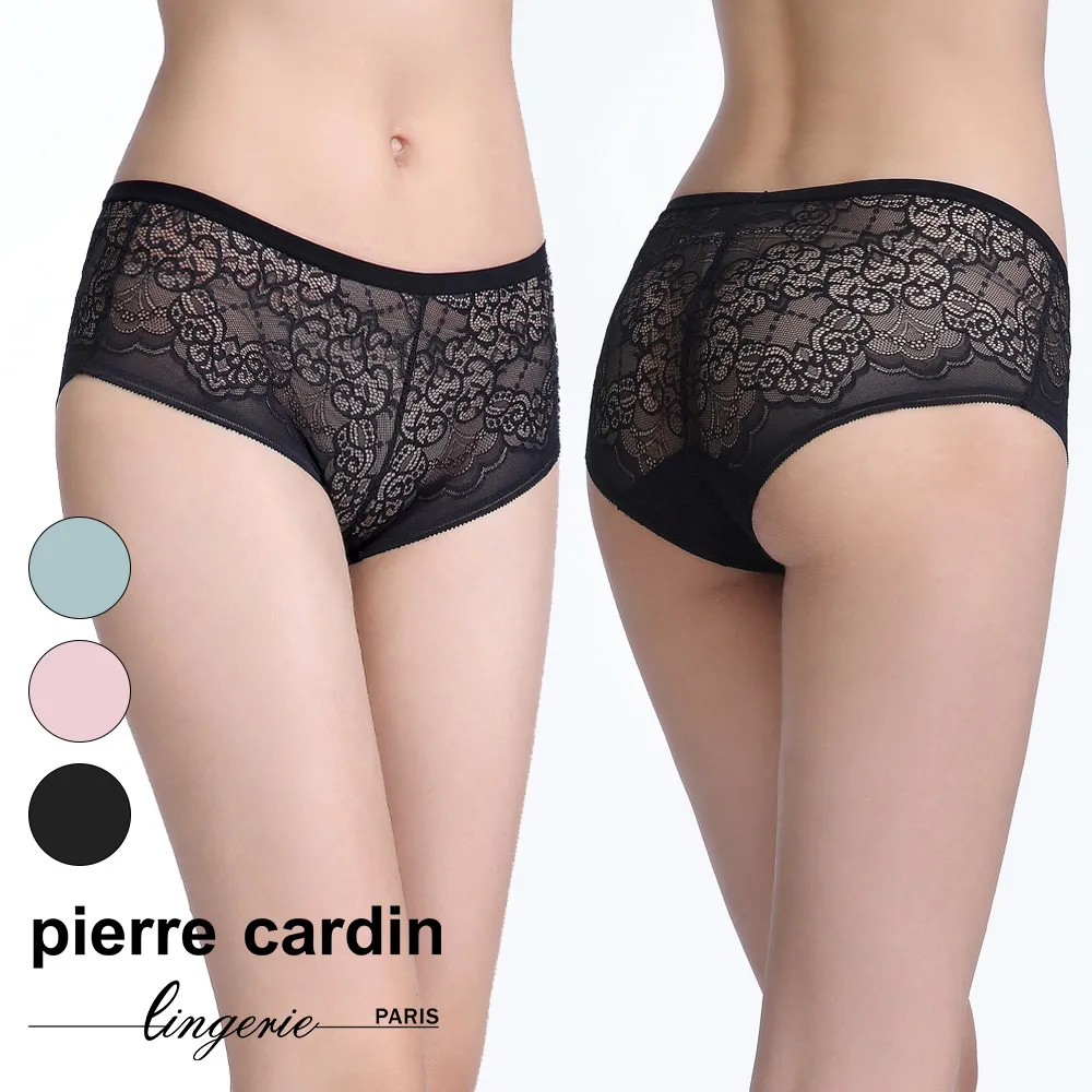【pierre cardin 皮爾卡登女性內衣】浪漫蕾絲縷空透膚平口褲 歷史價格詳細信息