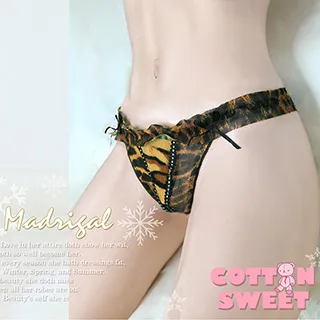 棉花甜 狂野魅力 豹紋網紗 丁字褲 丁褲 B-336 (棕) 歷史價格詳細信息