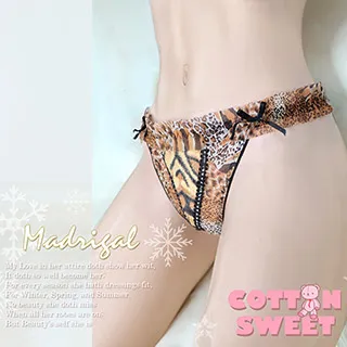 棉花甜 狂野魅力 豹紋網紗 丁字褲 丁褲 B-336 (棕) 歷史價格詳細信息