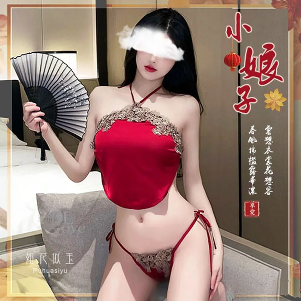 【亞柏林】情趣睡衣！格紋頸環接蝴蝶結比基尼兩側鍊條小短裙五件式套裝(535731) 歷史價格詳細信息