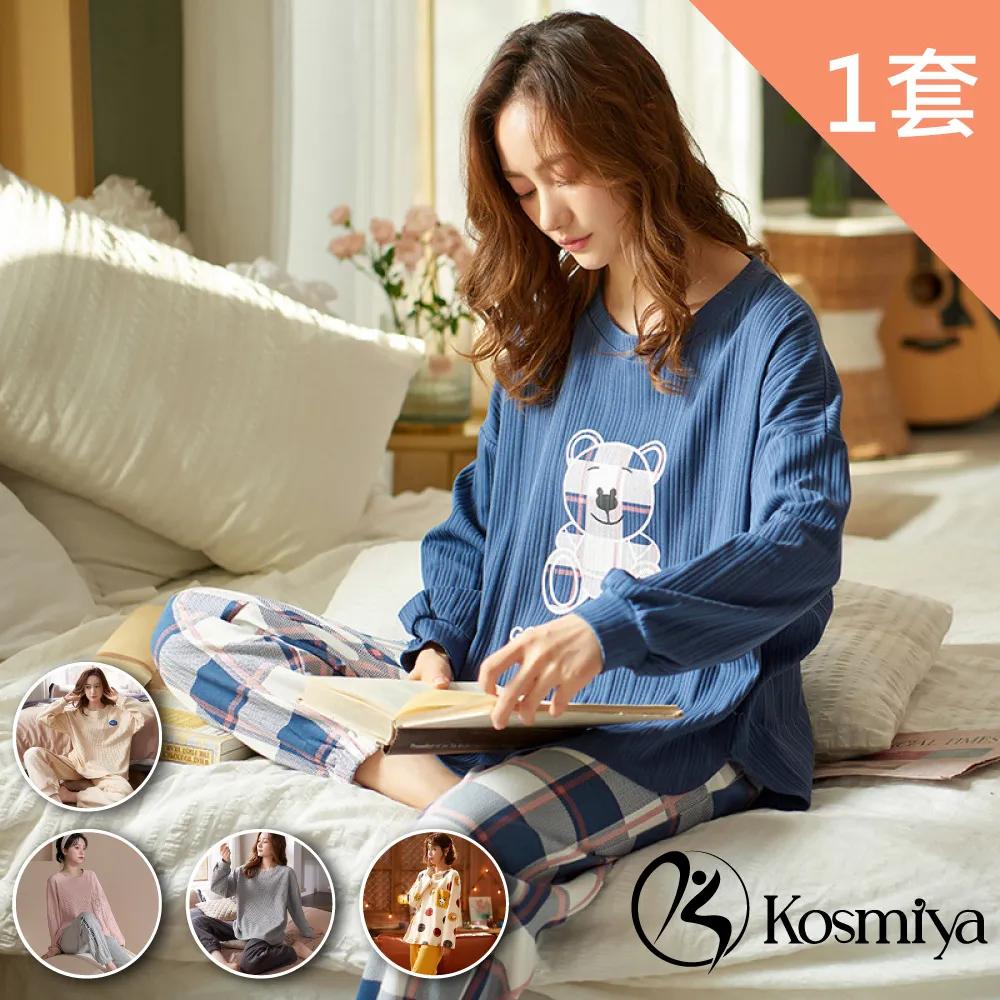 【Kosmiya】童趣活潑棉質睡衣居家服(M-2XL ,多色可選) 歷史價格詳細信息