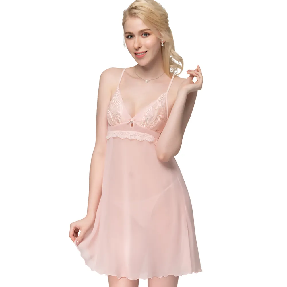 【思薇爾】芭蕾舞伶系列連身蕾絲刺繡性感小夜衣(啞光粉) 歷史價格詳細信息