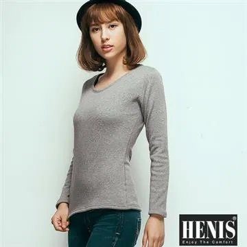 HENIS 時尚女速暖絨彈性條紋圓領保暖衫~2件組(隨機取色) 歷史價格詳細信息