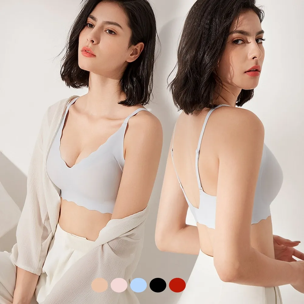 小浪花無痕內衣女小胸聚攏波條軟支撐防下垂無鋼圈薄款美背文胸罩 歷史價格詳細信息