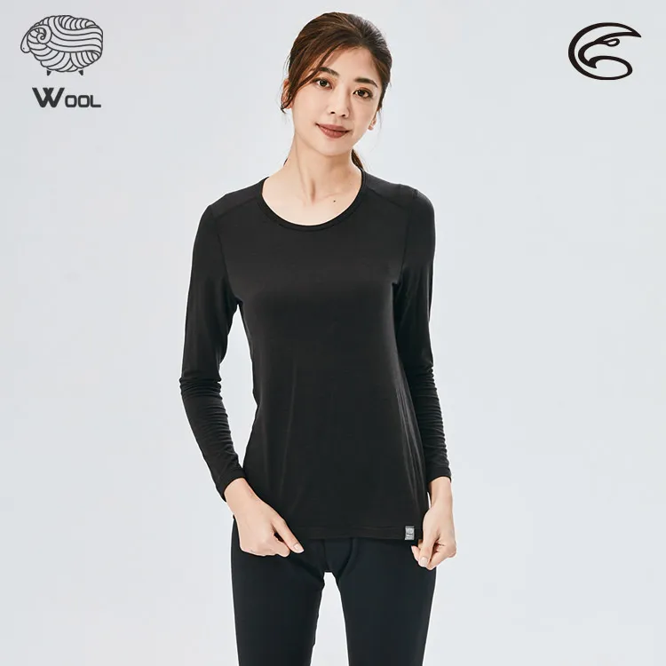 ADISI 女美麗諾混紡羊毛圓領彈性保暖衣AU2021031【濃墨黑】(S-XL) / 抗靜電 抑菌消臭 透氣 發熱衣 歷史價格詳細信息