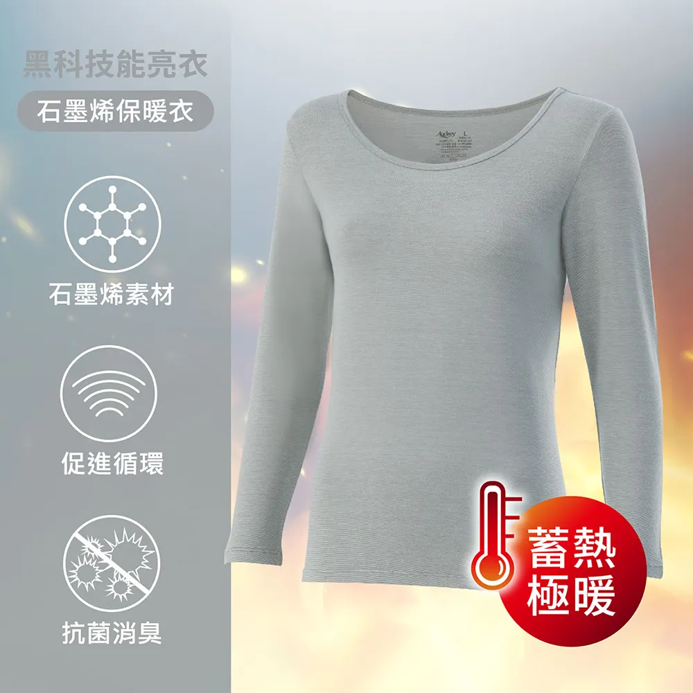 【EASY SHOP】Audrey-石墨烯科技保暖衣-深層循環保暖蓄溫長袖上衣-藍天灰 歷史價格詳細信息