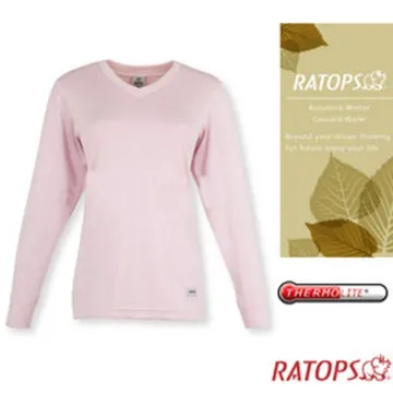 瑞多仕-RATOPS 女款 Thermolite 保暖V領內衣.排汗內衣_DB5086 淺粉紅 歷史價格詳細信息