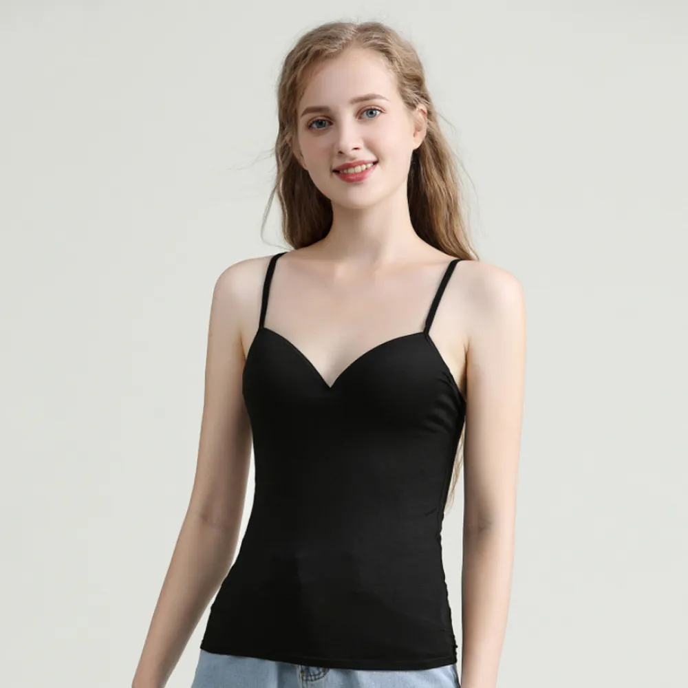 【Naya Nina】Bra Top細肩帶無鋼圈罩杯內搭背心(藏藍) 歷史價格詳細信息