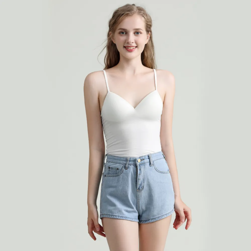 【Naya Nina】Bra Top細肩帶無鋼圈罩杯內搭背心(藏藍) 歷史價格詳細信息