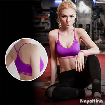 字背運動內衣女掛脖瑜伽服背心帶胸墊健身上衣聚攏美背文胸 歷史價格詳細信息