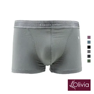 Olivia【男士系列】透氣彈性冷灰調四角內褲-綠色 任選館 歷史價格詳細信息
