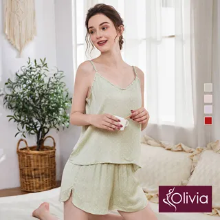 Olivia【舒冉系列-木棉花】小清新波點居家服套裝 歷史價格詳細信息