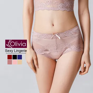 【Olivia】性感蕾絲無痕中腰三角內褲(酒紅) 歷史價格詳細信息