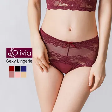 【Olivia】性感蕾絲無痕中腰三角內褲(酒紅) 歷史價格詳細信息