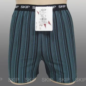 SKIP四季織精品**鍺條紋男加長平口褲**綠 歷史價格詳細信息