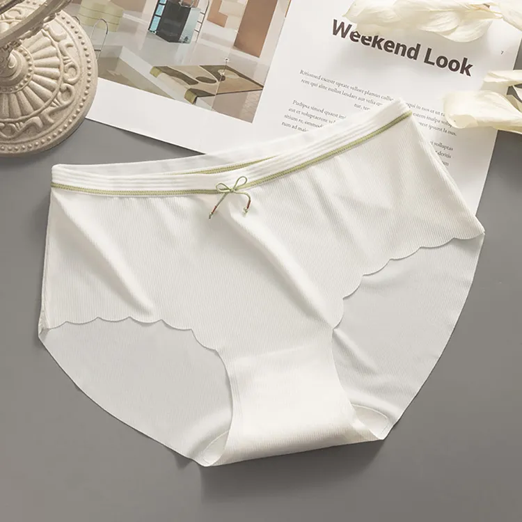 冰絲無痕白色內褲女士夏季薄款抑菌透氣真絲純棉低腰中腰高腰運動 歷史價格詳細信息