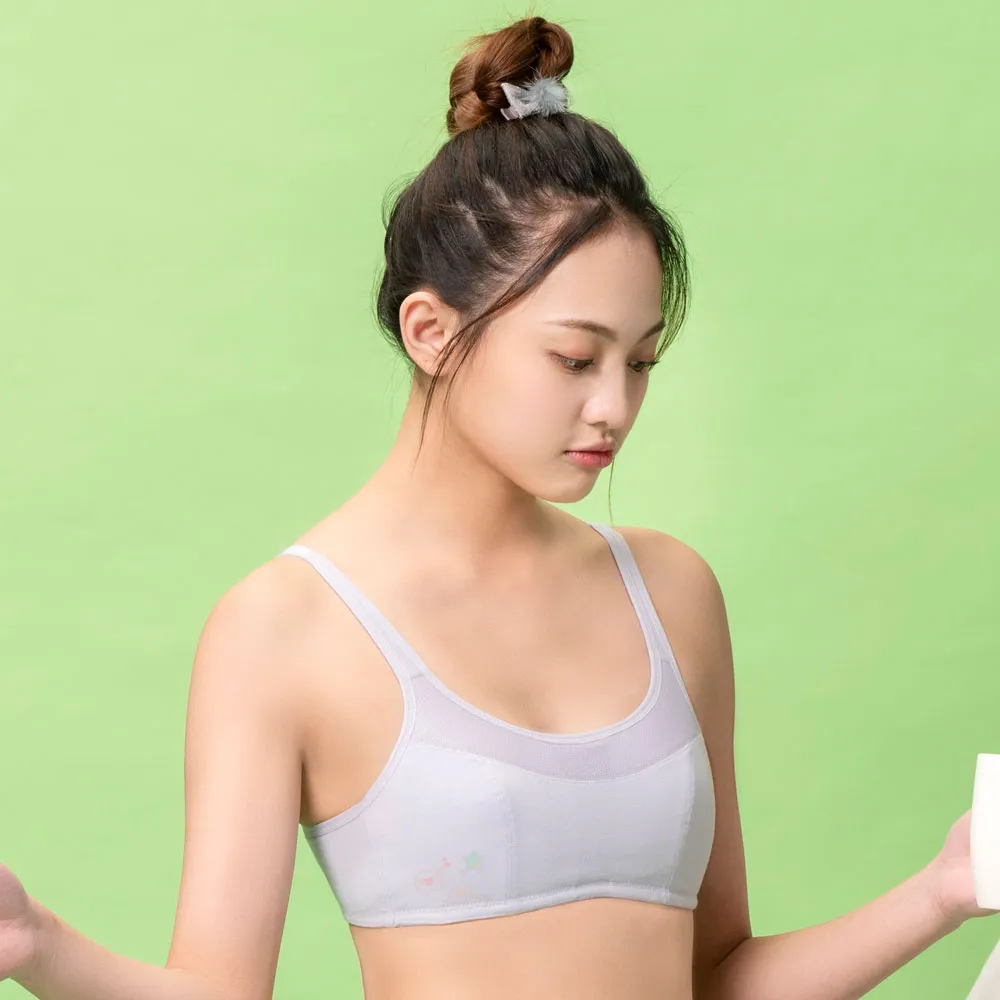 嬪婷-學生內衣 第一階段 S-LL 冰牛奶素材背心(淺綠)-BB1067EB 歷史價格詳細信息