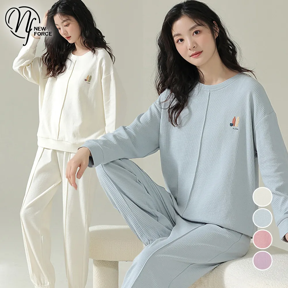 (NEW FORCE)雅緻襯衫式長袖居家睡衣-四色可選 歷史價格詳細信息