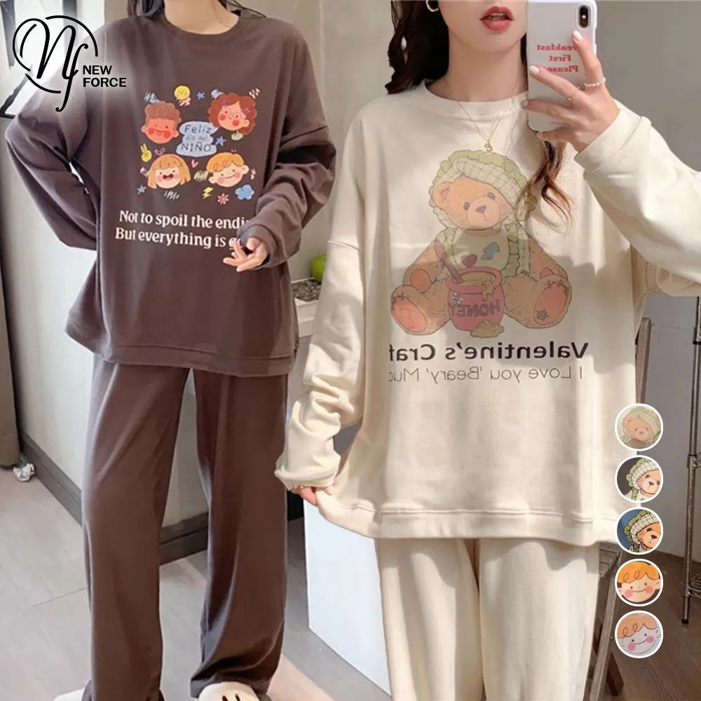 【NEW FORCE】 甜心花漾寬鬆舒適居家睡裙-四色可選 歷史價格詳細信息