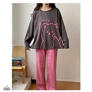 大紅熊繡圖連身裙連帽上衣親子裝情侶裝 歷史價格詳細信息