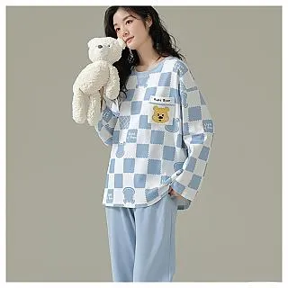 SCL促銷 熊布丁 秋冬睡衣 長袖褲 中大尺碼 居家睡衣長袖褲套裝 23614 歷史價格詳細信息