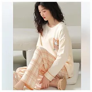 SCL促銷 熊布丁 秋冬睡衣 長袖褲 中大尺碼 居家睡衣長袖褲套裝 23614 歷史價格詳細信息