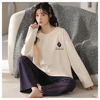 居家睡衣 綴花清香 二件式短袖成套休閒服(淺灰F) AngelHoney天使霓裳 歷史價格詳細信息