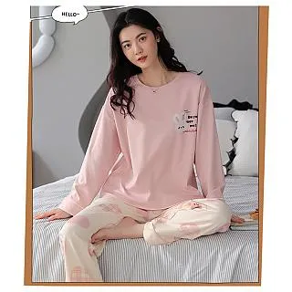 SCL促銷 粉紅熊 秋冬睡衣 長袖褲 中大尺碼 居家睡衣長袖褲套裝 23595 歷史價格詳細信息