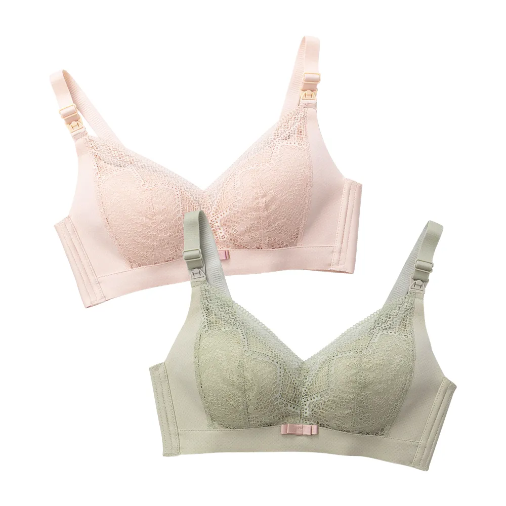 蕾絲寬邊哺乳內衣 上開前開扣兩用蕾花邊內衣 無鋼圈孕婦內衣-雪倫小舖 歷史價格詳細信息